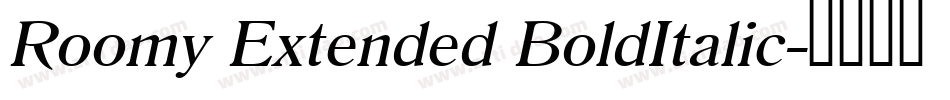 Roomy Extended BoldItalic字体转换